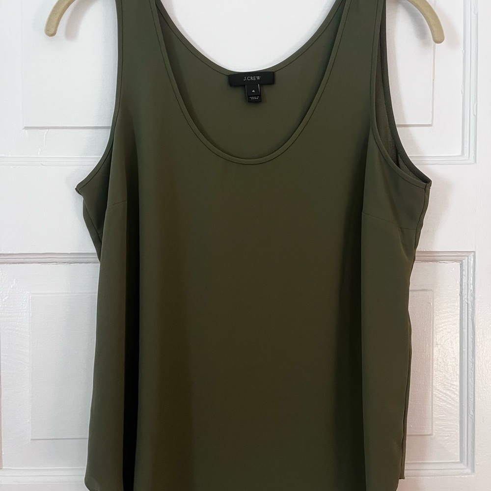 J. Crew Women's Dark Green Tank Top